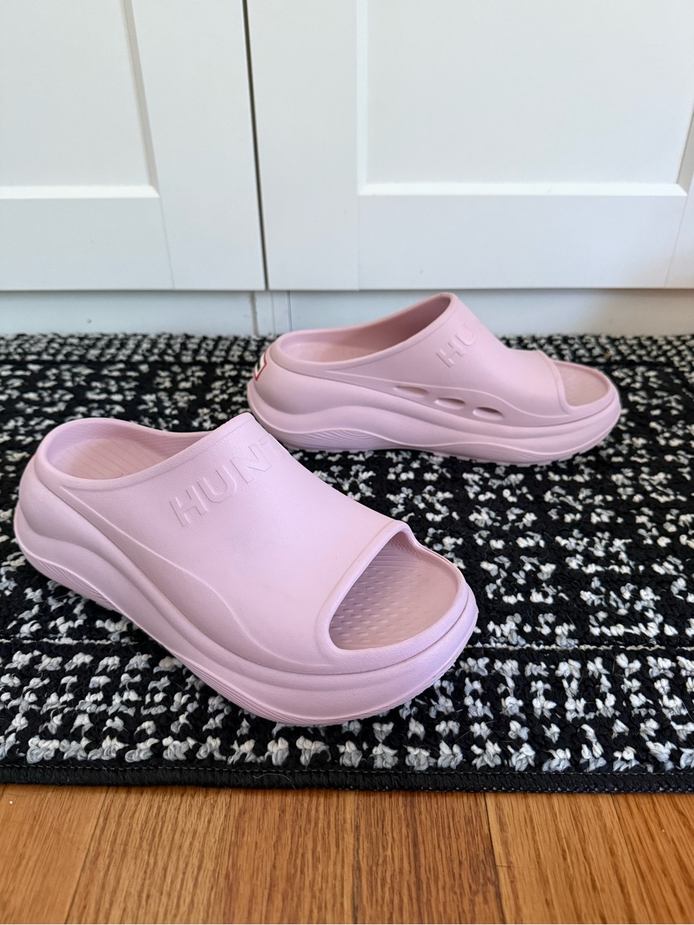 Hunter Women’s 9 Haddie Women’s 9 Pink Slide Clogs Platform Comfort
